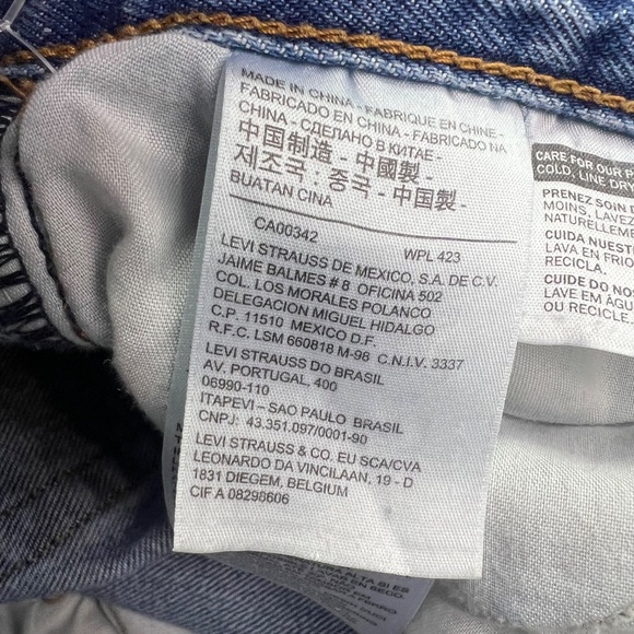 👖|•LEVI'S•| Leather Patch Rad Cool Skinny Straight Wedgie Jeans Size 27👖 - Picture 8 of 10
